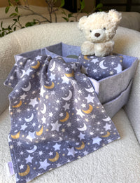 star moon printed burp cloth cotton flannel